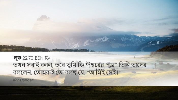 লূক 22:70 BENIRV Bible Verse Image
