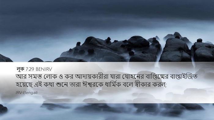 লূক 7:29 BENIRV Bible Verse Image