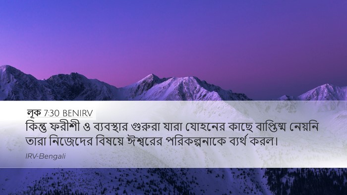 লূক 7:30 BENIRV Bible Verse Image