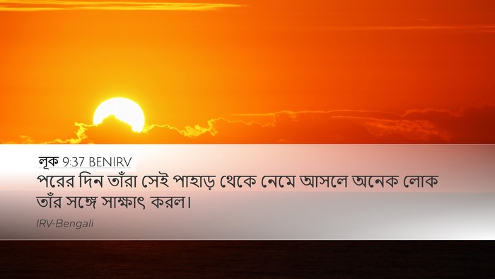 লূক 9:37 BENIRV Desktop Wallpaper - পরের দিন তাঁরা সেই - Desktop Bible Verse Wallpaper