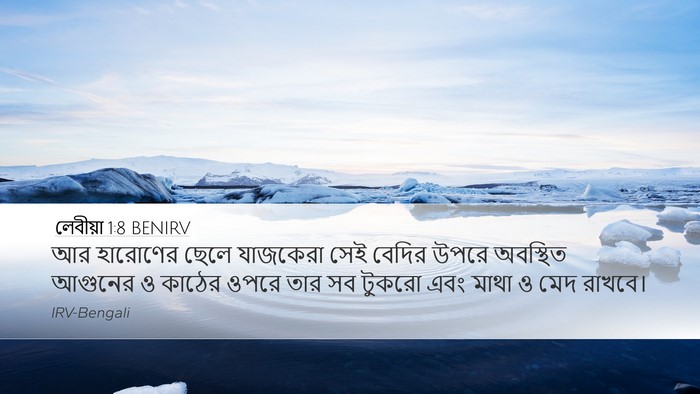 লেবীয়া 1:8 BENIRV Bible Verse Image