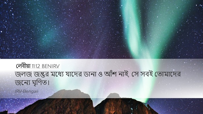 লেবীয়া 11:12 BENIRV Desktop Wallpaper - জলজ জন্তুর মধ্যে - Desktop Bible Verse Wallpaper