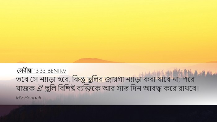 লেবীয়া 13:33 BENIRV Desktop Wallpaper - তবে সে ন্যাড়া হবে, - Desktop Bible Verse Wallpaper