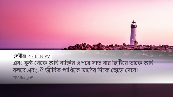 লেবীয়া 14:7 BENIRV Bible Verse Image