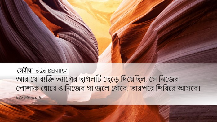 লেবীয়া 16:26 BENIRV Bible Verse Image