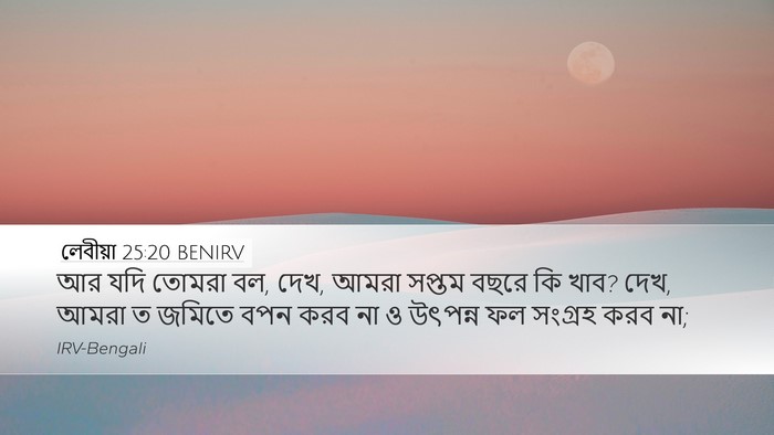 লেবীয়া 25:20 BENIRV Bible Verse Image