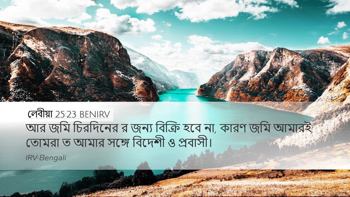 লেবীয়া 25:23 BENIRV Bible Verse Image