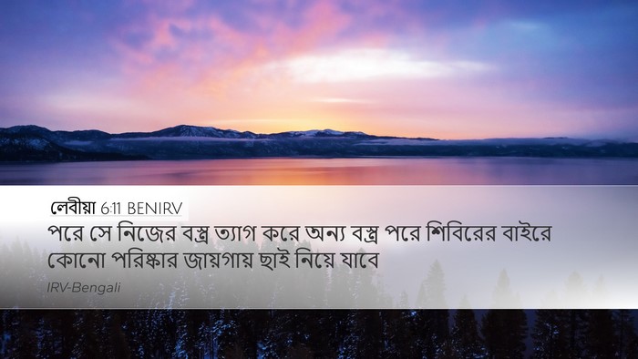 লেবীয়া 6:11 BENIRV Desktop Wallpaper - পরে সে নিজের - Desktop Bible Verse Wallpaper