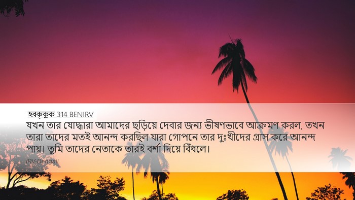 হবক্কুক 3:14 BENIRV Bible Verse Image