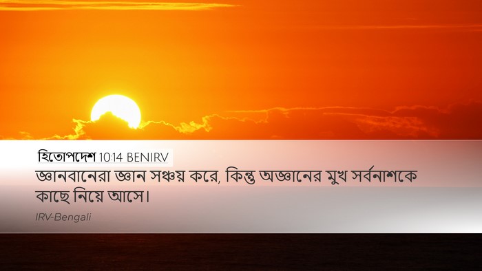 হিতোপদেশ 10:14 BENIRV Bible Verse Image