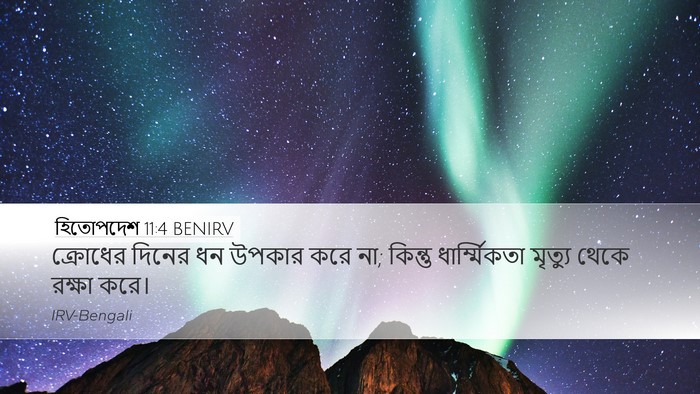 হিতোপদেশ 11:4 BENIRV Bible Verse Image