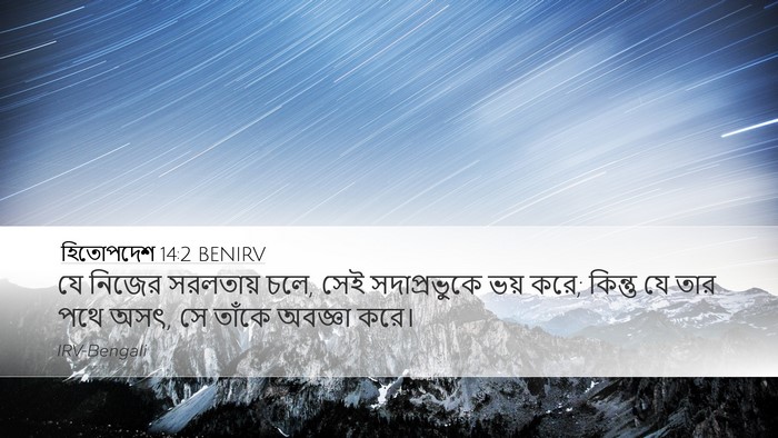 হিতোপদেশ 14:2 BENIRV Bible Verse Image