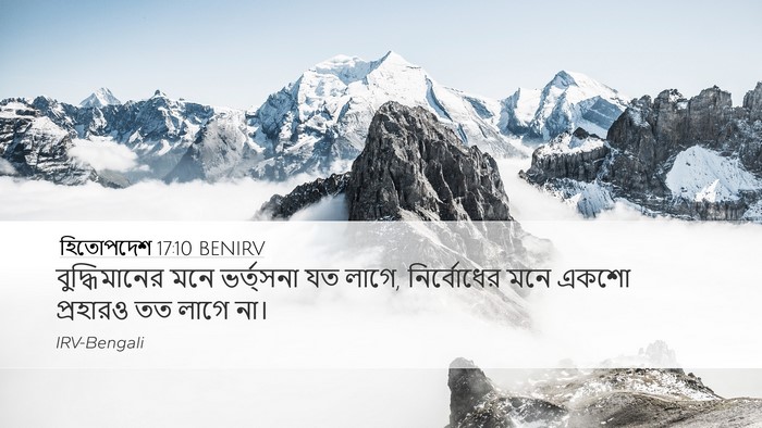 হিতোপদেশ 17:10 BENIRV Bible Verse Image