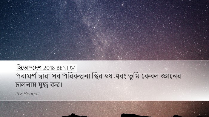 হিতোপদেশ 20:18 BENIRV Bible Verse Image