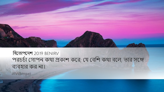 হিতোপদেশ 20:19 BENIRV Bible Verse Image