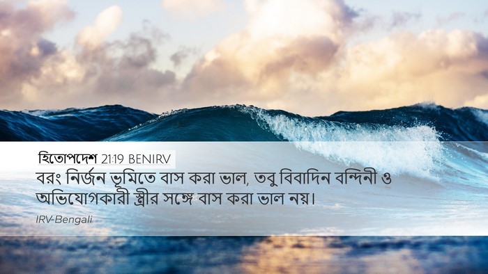 হিতোপদেশ 21:19 BENIRV Bible Verse Image