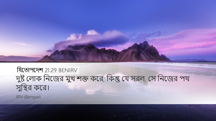হিতোপদেশ 21:29 BENIRV Bible Verse Image