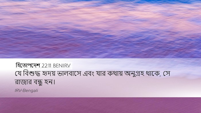 হিতোপদেশ 22:11 BENIRV Bible Verse Image