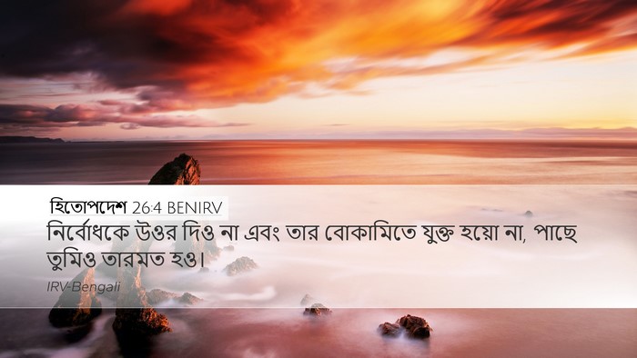 হিতোপদেশ 26:4 BENIRV Bible Verse Image