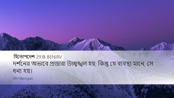 হিতোপদেশ 29:18 BENIRV Bible Verse Image
