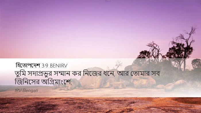 হিতোপদেশ 3:9 BENIRV Bible Verse Image