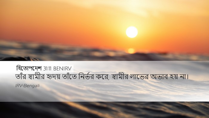 হিতোপদেশ 31:11 BENIRV Bible Verse Image