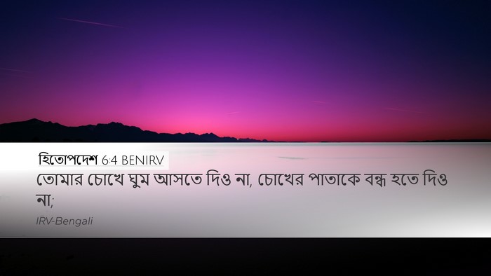 হিতোপদেশ 6:4 BENIRV Bible Verse Image