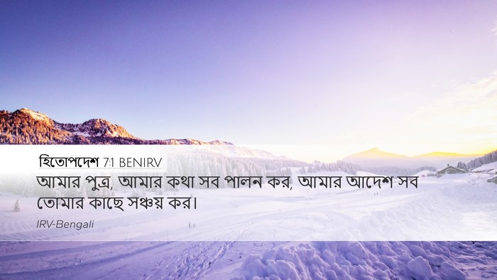 হিতোপদেশ 7:1 BENIRV Bible Verse Image