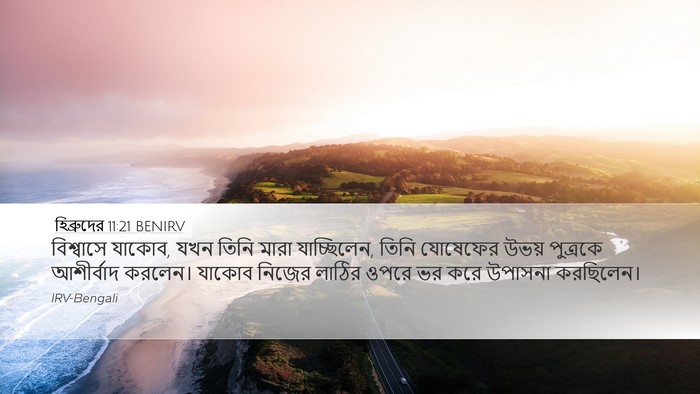 হিব্রুদের 11:21 BENIRV Bible Verse Image
