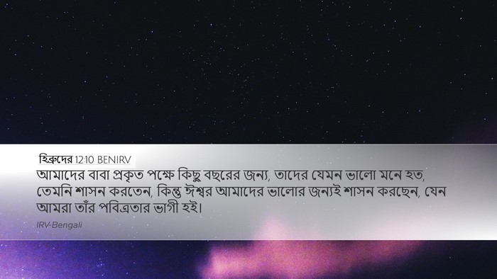 হিব্রুদের 12:10 BENIRV Bible Verse Image