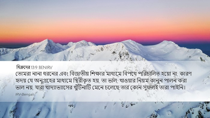 হিব্রুদের 13:9 BENIRV Bible Verse Image