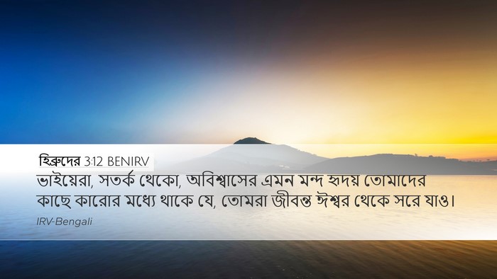 হিব্রুদের 3:12 BENIRV Bible Verse Image