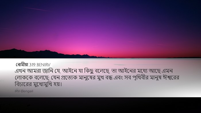 ৰোমীয়া 3:19 BENIRV Bible Verse Image
