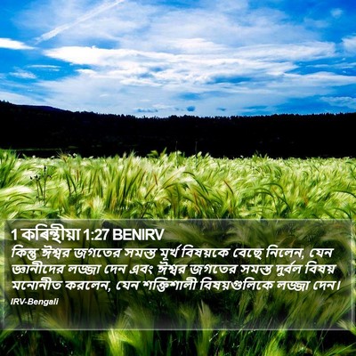 1 কৰিন্থীয়া 1:27 BENIRV Bible Verse Image