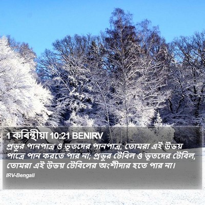 1 কৰিন্থীয়া 10:21 BENIRV Bible Verse Image