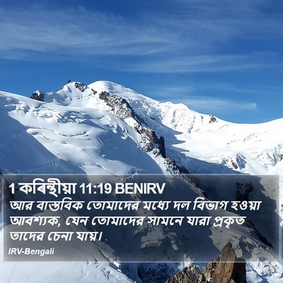 1 কৰিন্থীয়া 11:19 BENIRV Bible Verse Image