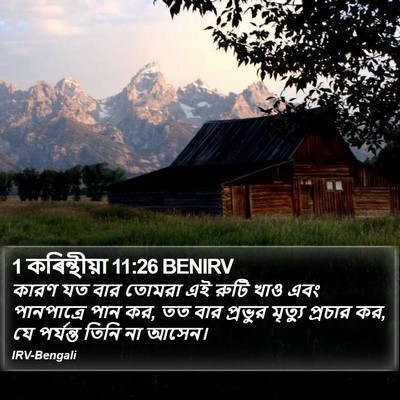1 কৰিন্থীয়া 11:26 BENIRV Bible Verse Image