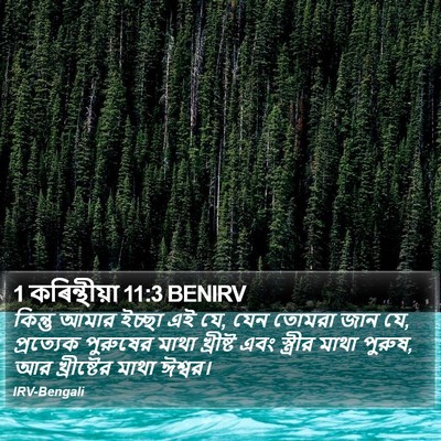 1 কৰিন্থীয়া 11:3 BENIRV Bible Verse Image