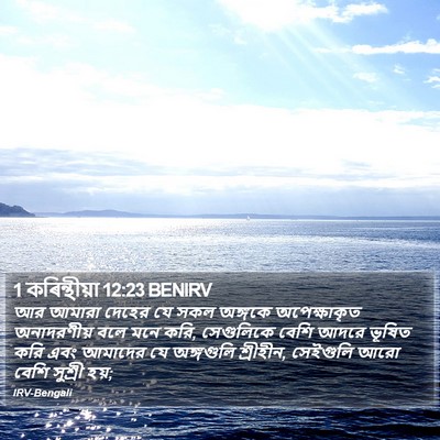 1 কৰিন্থীয়া 12:23 BENIRV Bible Verse Image