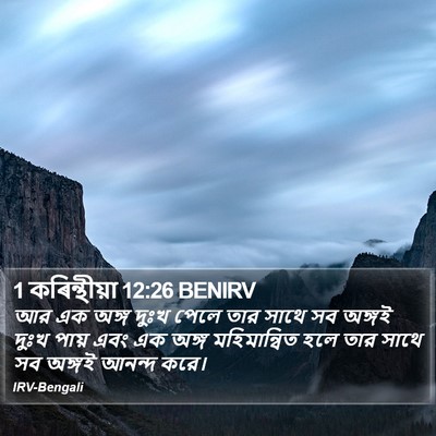 1 কৰিন্থীয়া 12:26 BENIRV Bible Verse Image