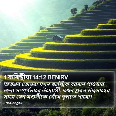 1 কৰিন্থীয়া 14:12 BENIRV Bible Verse Image