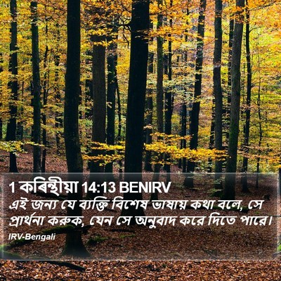 1 কৰিন্থীয়া 14:13 BENIRV Bible Verse Image