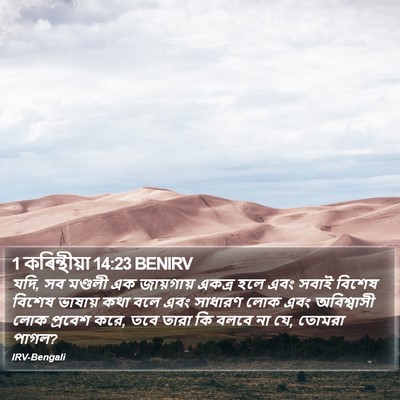 1 কৰিন্থীয়া 14:23 BENIRV Bible Verse Image