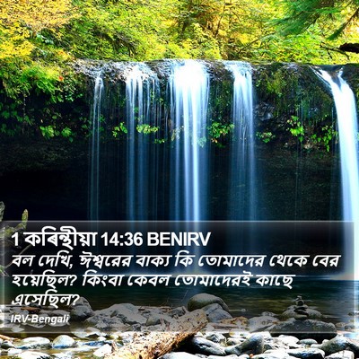 1 কৰিন্থীয়া 14:36 BENIRV Bible Verse Image