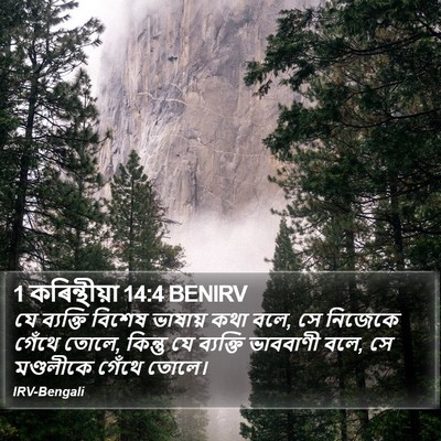 1 কৰিন্থীয়া 14:4 BENIRV Bible Verse Image