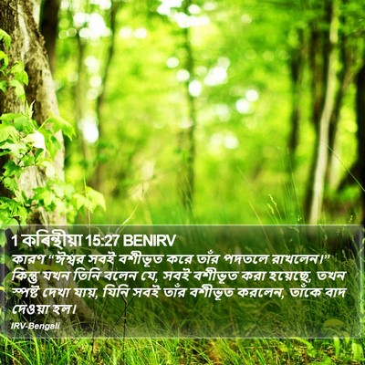 1 কৰিন্থীয়া 15:27 BENIRV Bible Verse Image