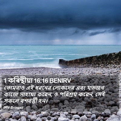1 কৰিন্থীয়া 16:16 BENIRV Bible Verse Image