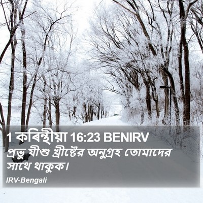 1 কৰিন্থীয়া 16:23 BENIRV Bible Verse Image
