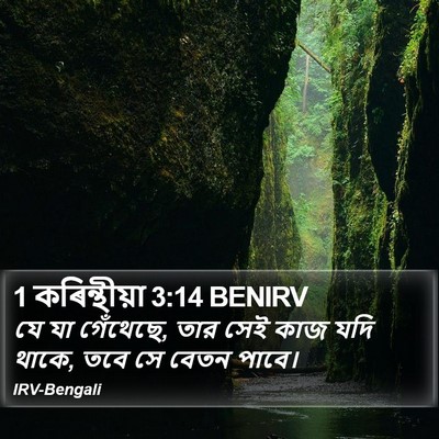 1 কৰিন্থীয়া 3:14 BENIRV Bible Verse Image