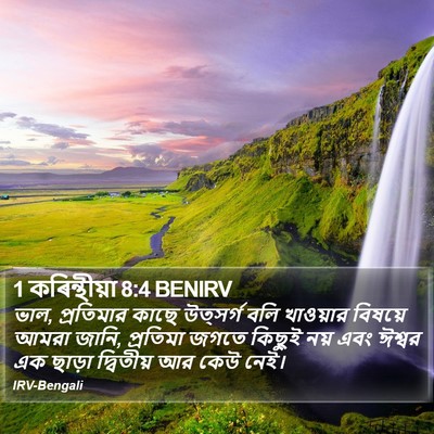 1 কৰিন্থীয়া 8:4 BENIRV Bible Verse Image